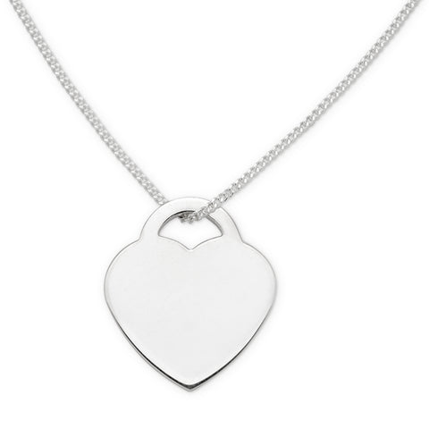 Sterling Silver Heart Pendant & Chain