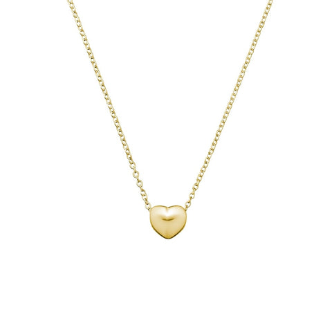 Sterling Silver Gold Plated Floating Heart Necklace