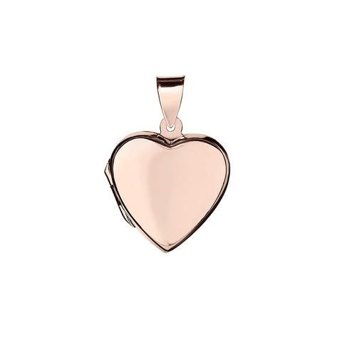 Silver Rose Gold Plated Heart Shape Locket