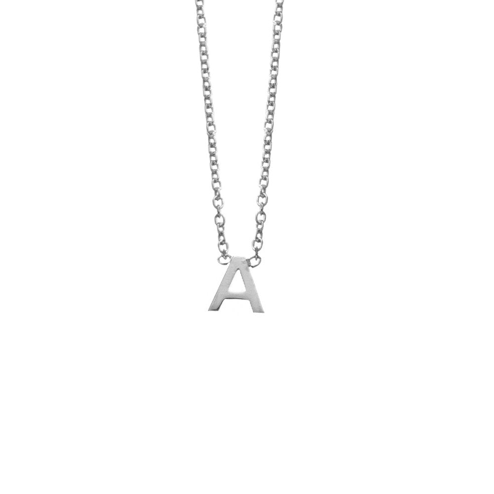 Sterling Silver A Initial Necklace