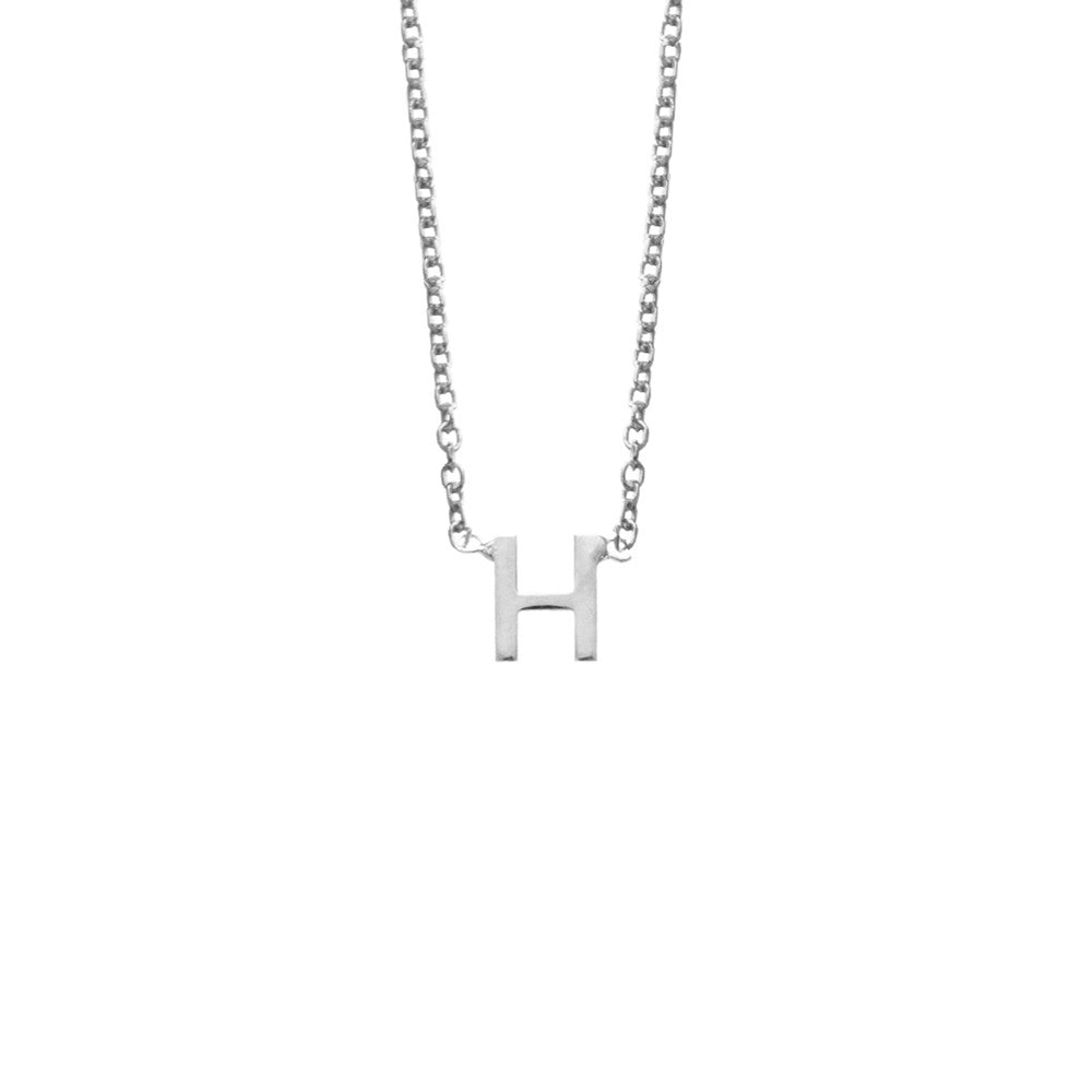 Sterling Silver H Initial Necklace