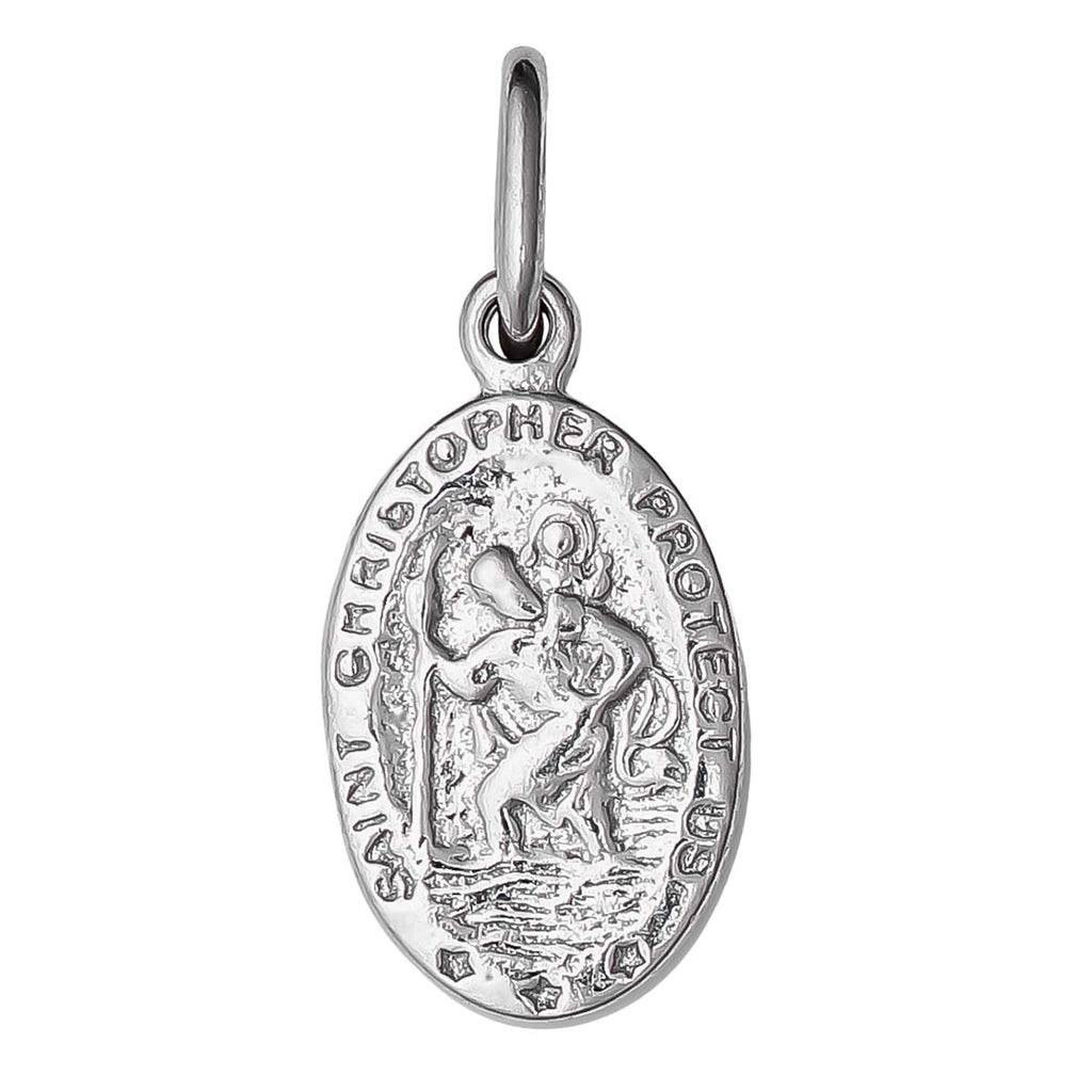Sterling Silver Oval St Christopher 8.5x12mm