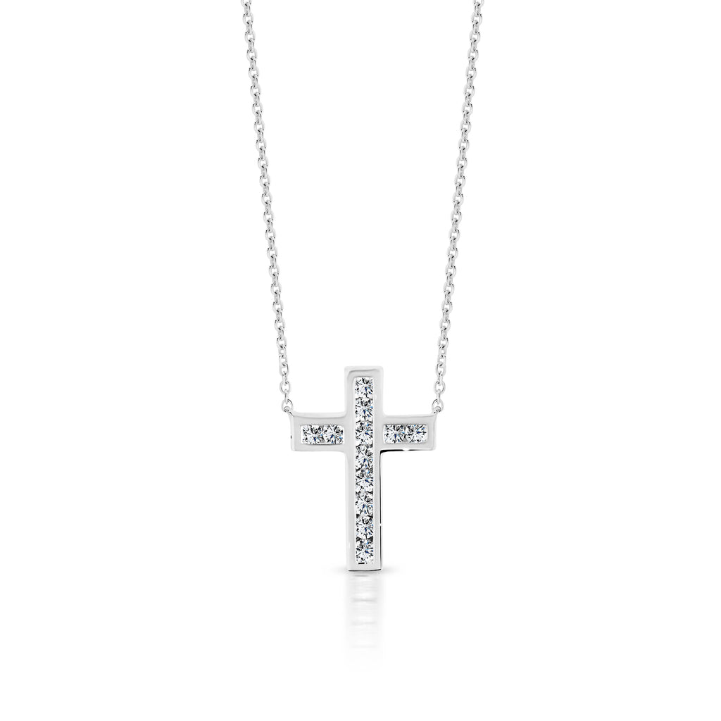 Georgini Sterling Silver Cubic Zirconia Cross Pendant