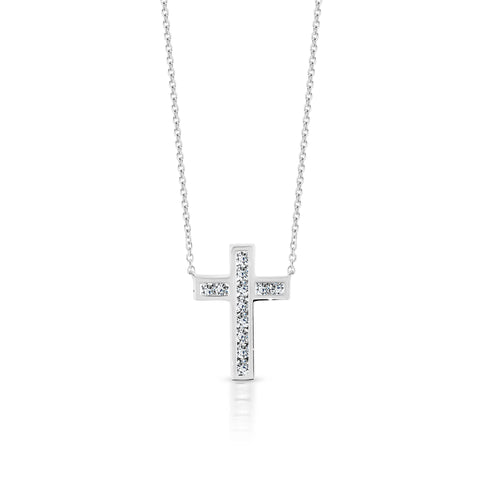 Georgini Sterling Silver Cubic Zirconia Cross Pendant