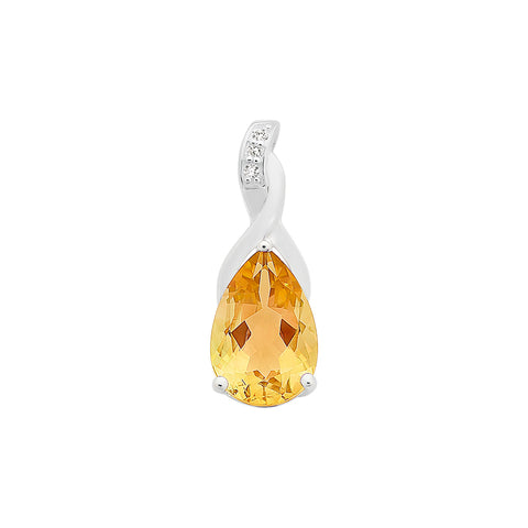 Sterling Silver Citrine Pendant