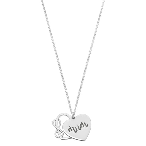 Sterling Silver Mum Pendant With Chain