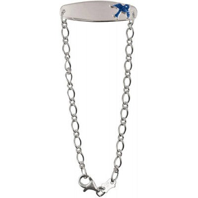 Sterling Silver Child's Bluebird ID Bracelet