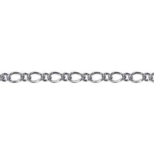 Sterling Silver Oval Figaro Bracelet