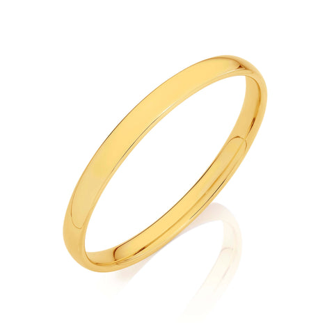 9ct Yellow Gold Silver Filled Bangle