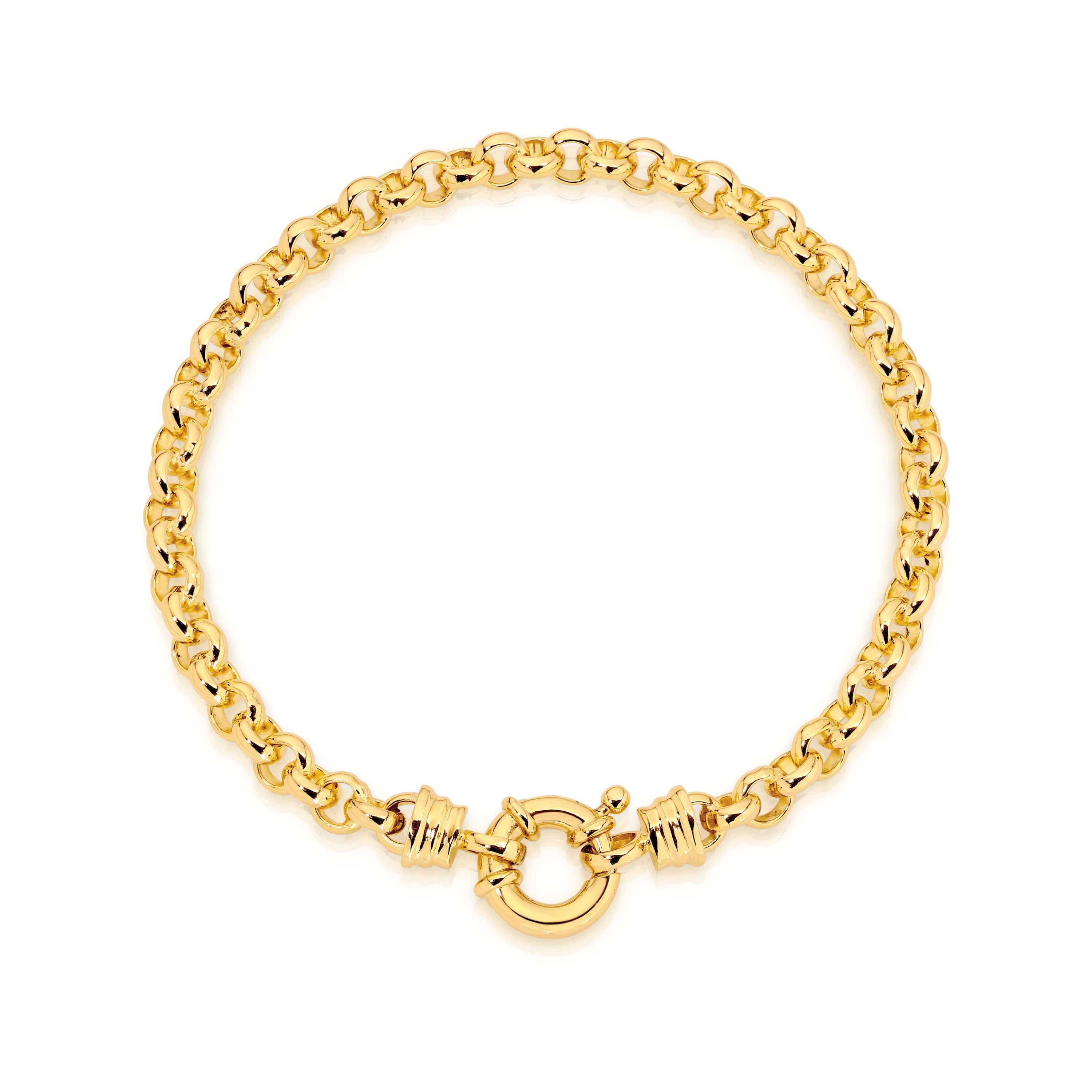 9ct Yellow Gold Silver Filled Belcher Bracelet – Brereton Showcase