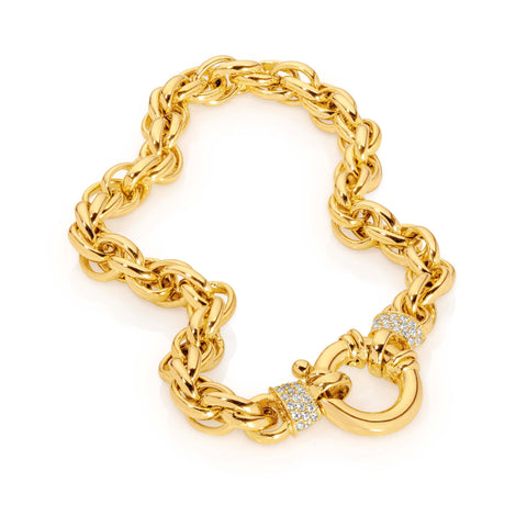 9ct Yellow Gold Silver Filled Rope Bracelet