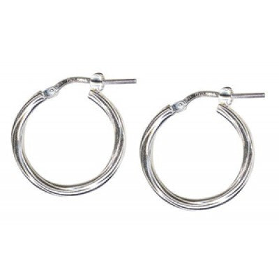 Sterling Silver Italian Twist Hoops