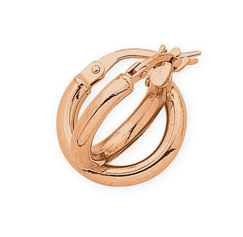 9ct Rose Gold Silver Filled Hoops