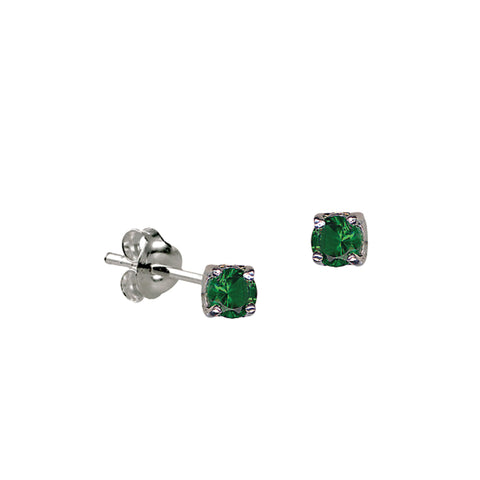 Sterling Silver May Birthstone Studs