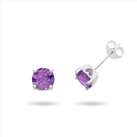 Sterling Silver Amethyst Earrings