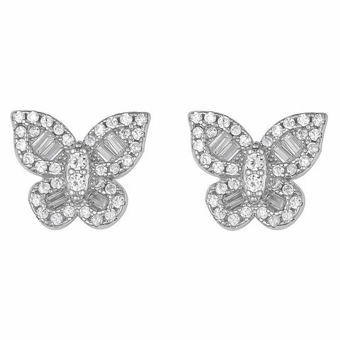 Sterling Silver Butterfly Studs