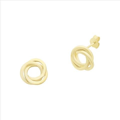 9ct Yellow Gold Silver Filled Studs