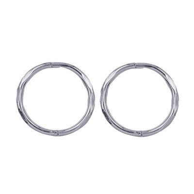 Sterling Silver Solid 10mm Facet Sleepers