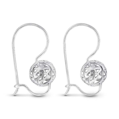 Sterling Silver Filigree Ball Earrings