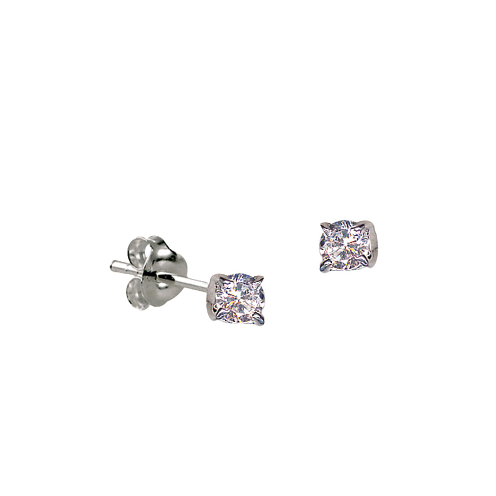 Sterling Silver April Birthstone Studs