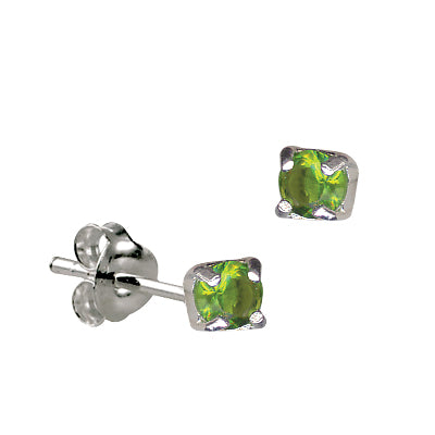 Sterling Silver August Birthstone Studs