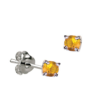 Sterling Silver November Birthstone Studs