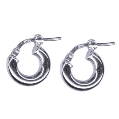 Sterling Silver Plain Small Hoops