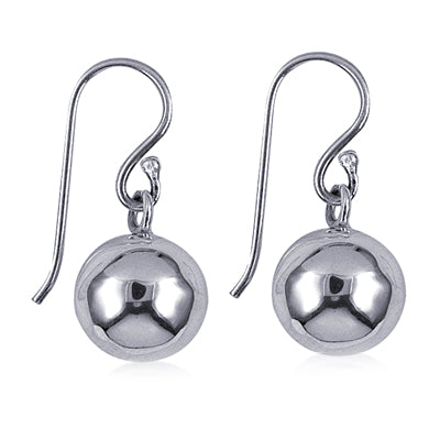 Sterling Silver Plain Ball Hooks