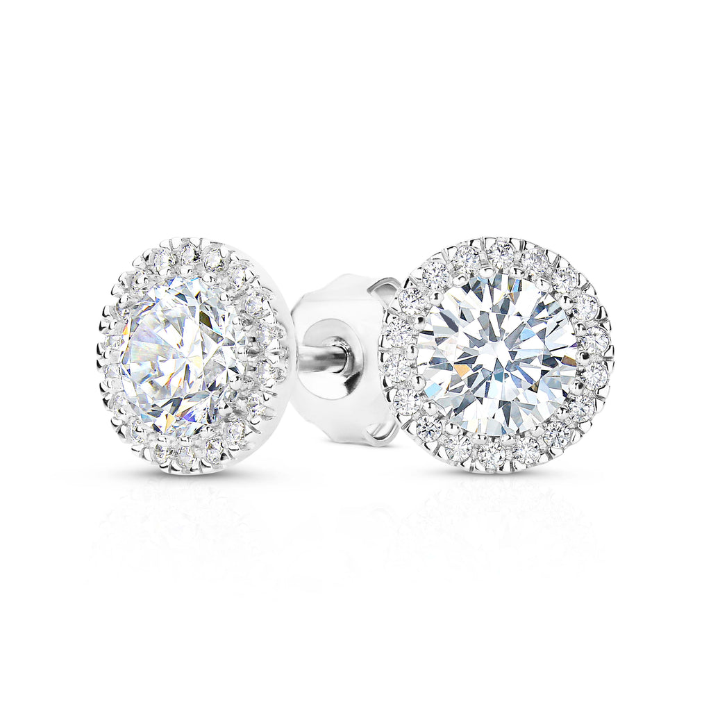 Georgini Sterling Silver Cubic Zirconia Halo Studs