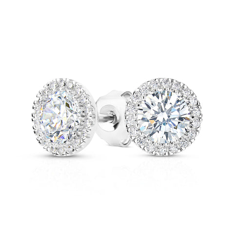 Georgini Sterling Silver Cubic Zirconia Halo Studs