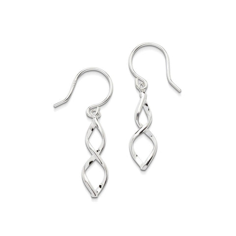 Sterling Silver Twist Drop Earrings