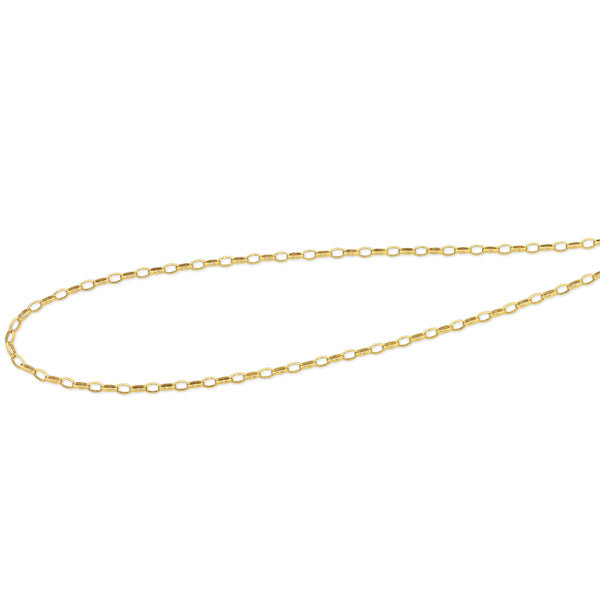 9ct Gold Silver Filled Oval Belcher Chain