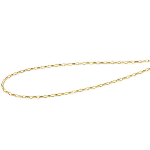 9ct Gold Silver Filled Oval Belcher Chain