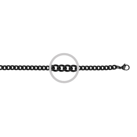 Stainless Steel Curb Black Chain 60cm