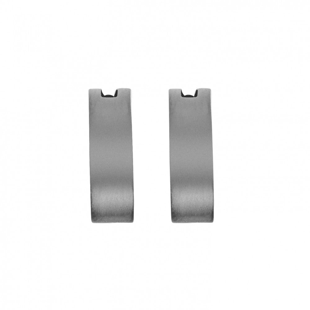 Blaze Stainless Steel Mens Matte Huggies