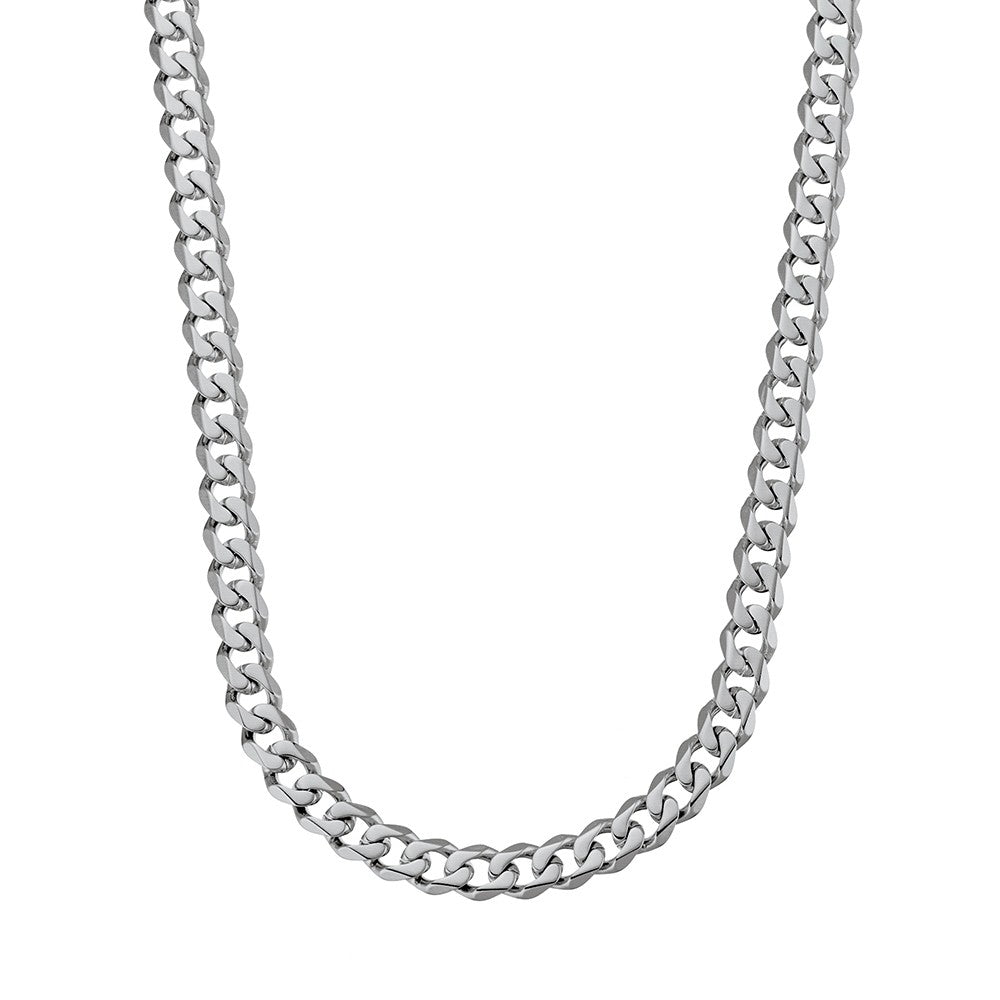 Matte Stainless Steel Cuban Link Chain 55cm