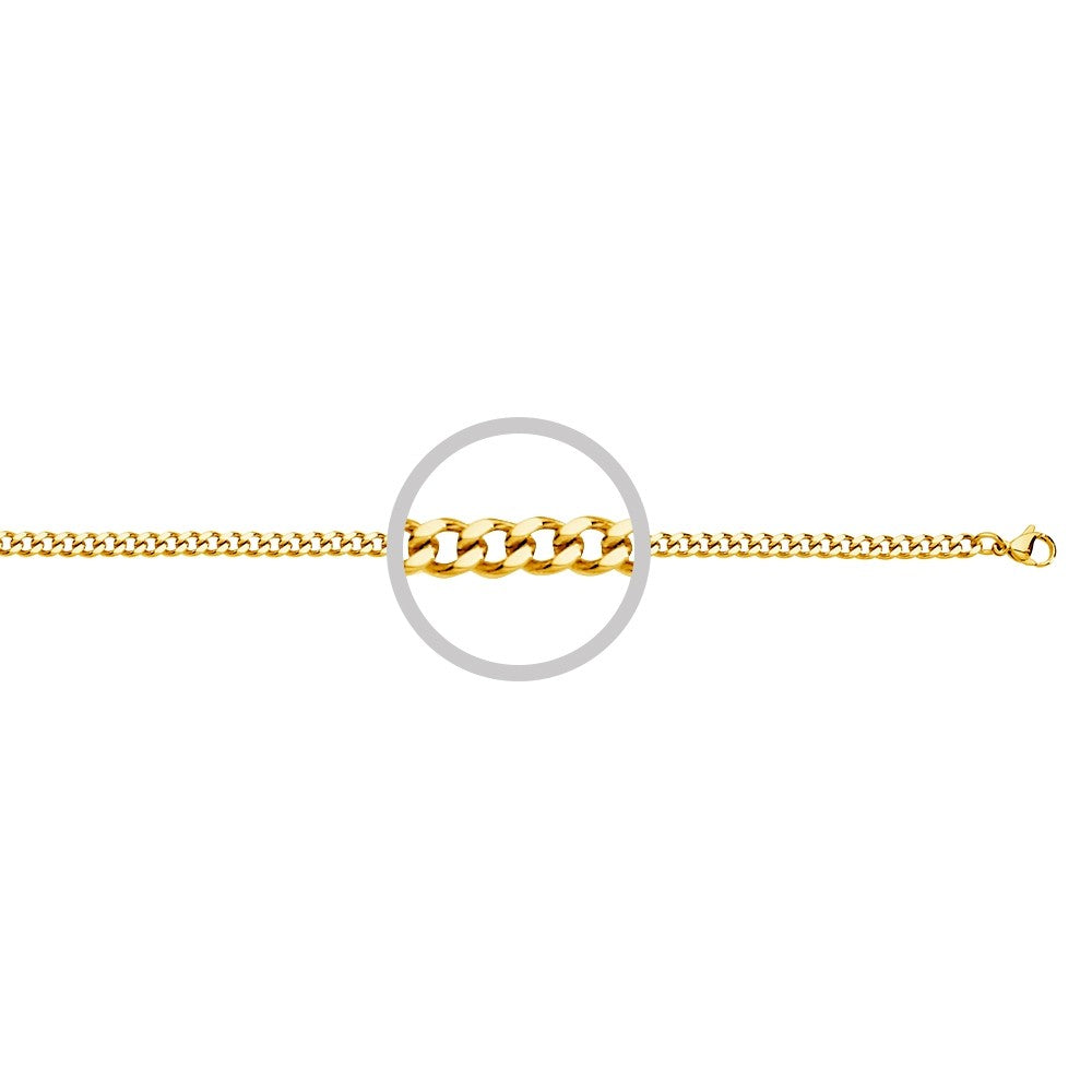Blaze Stainless Steel Gold Plated Curb Chain