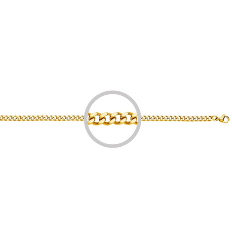 Blaze Stainless Steel Gold Plated Curb Chain