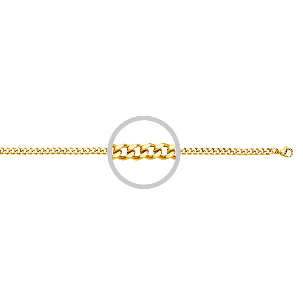 Mens Stainless Steel Gold Plated Chain