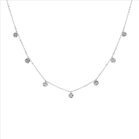 Stainless Steel Necklace with Disks