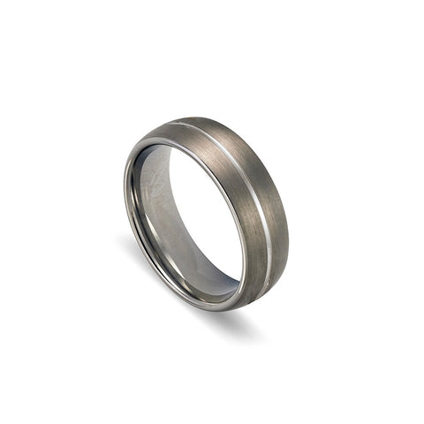 Brushed Finish Tungsten Ring